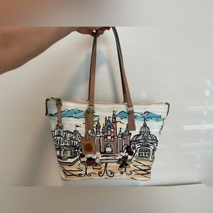Mickey & Minnie Castle – Disneyland Shopper Tote by Dooney & Bourke